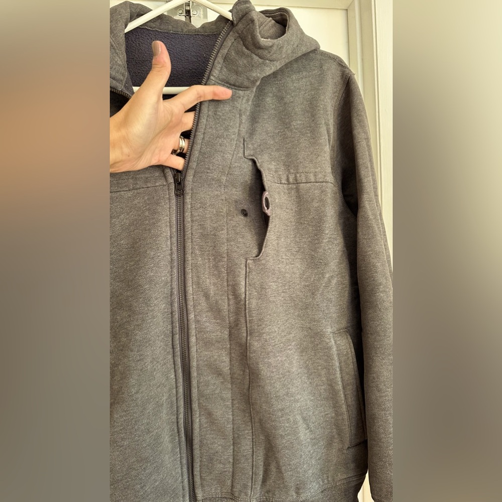 Lululemon West Coast Heavy Zip Up Hoodie Heathered Dark Slate Gray Men’s Medium - Picture 6 of 16